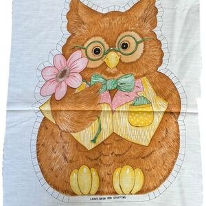 Vintage 70s Owl Cut N Sew Pattern Pillow Amorphic  Springs Mills‎ #7636 Uncut